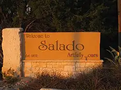 Welcome sign in Salado (2009)
