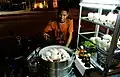 A street vendor in Chiang Mai, Thailand, selling various types of salapao
