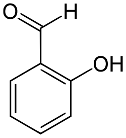 2D representation of the chemical structure of salicylaldehyde .