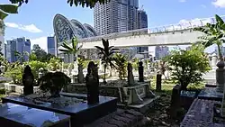 As seen from Jalan Ampang Muslim cemetery