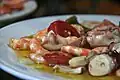 Spanish salpicón de mariscos, a seafood salad