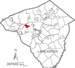 Location within Lancaster county