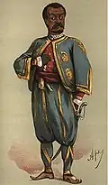Italian actor Tommaso Salvini as Othello, 1875