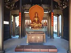 Statue of Puxian at Jingshan Temple in Hangzhou, Zhejiang, China.
