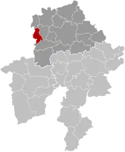 Location of Sambreville in Namur Province