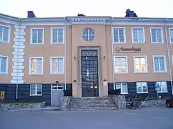 Exterior of the Sami Parliament of Sweden building in Kiruna.