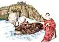 Shipwreck of Saint Caesarius deacon in the city of Terracina.