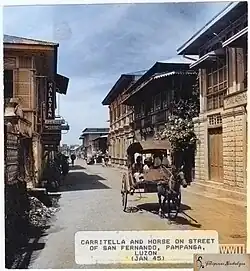 Street of San Fernando, Pampanga 1945.
