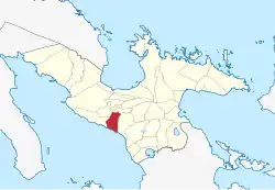 Map of Camarines Sur with San Fernando highlighted