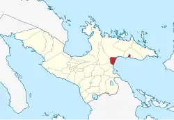 Map of Camarines Sur with San Jose highlighted