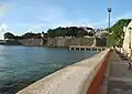 Western section of Walls of Old San Juan next to promenade