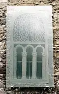 Trifora of the transept with geometric plate tracery