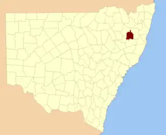 Location in New South Wales