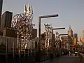 Sculptures on the Sandridge Bridge
