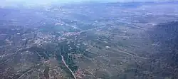 Aerial view of Sanggan River Valley in Yangyuan