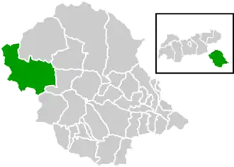 Location within Lienz district