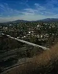 Aerial view of the bridge.