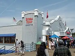 The Bubba Gump Shrimp Co. restaurant on the Santa Monica Pier