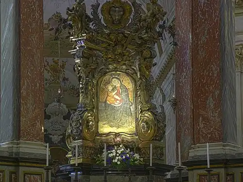 The Holy Icon of the original pylon placed on the main altar