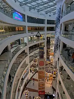 a part of the inside of the mall
