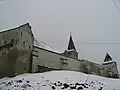 Medieval Evangelical Lutheran Transylvanian Saxon fortified church of Șaroș pe Târnave in winter