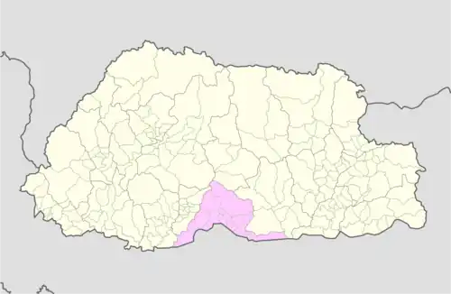 Location of Dekiling Gewog