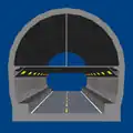 Cross section model of Sasago Tunnel