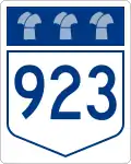 Highway 923 marker