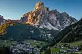 Sassongher rises above Corvara