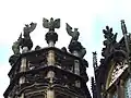 Detail of sculptures on turret