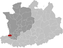 Location of Schelle in the province of Antwerp