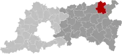Location of Scherpenheuvel-Zichem in Flemish Brabant