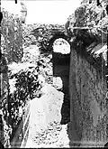Mastaba of the dignitary Medunefer, during Schiaparelli's excavations, 1903. The corridor was previously covered.