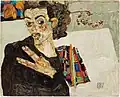 Self-portrait with black clay pot, 1911