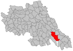 Location in Iași County