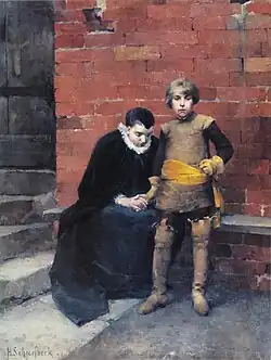 At the Door of Linköping Jail in 1600, 1882