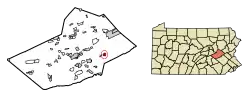 Location of New Ringgold in Schuylkill County, Pennsylvania.