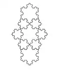 broken down into nine snowflakes