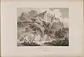 Engraving of the castle from Scotia Depicta by James Fittler, 1804
