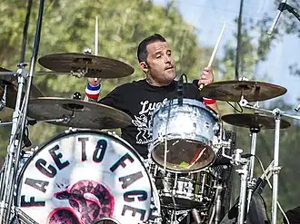 Thompson performing with Face to Face in 2011