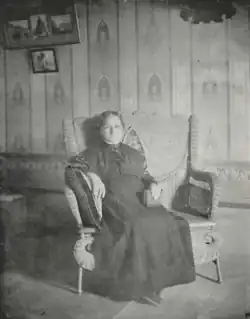 A black-and-white photograph of Mercedes Ramírez de Meléndez