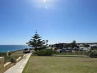 Seabird Tavern overlooking the coast in September 2021