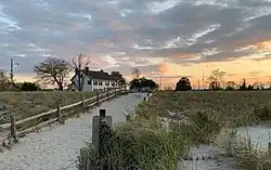 Seabrook–Wilson House and dune in Port Monmouth