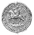 Seal of Yurii I of Galicia, fourteenth century