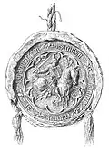 Seal of Heinrich von Schaunberg - 1375 of Schaunberg