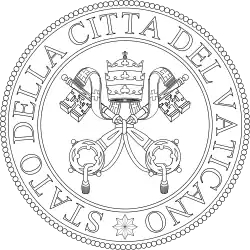 Image 23The Seal of Vatican City. Note the use of the Italian language (from Vatican City)