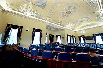 The debating chamber of Seanad Éireann