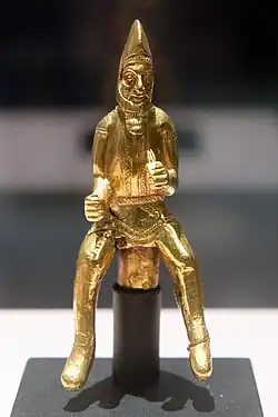 Gold statuette of a rider
