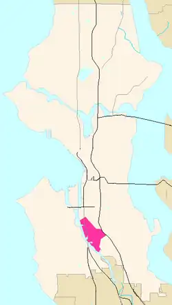 Georgetown highlighted in pink
