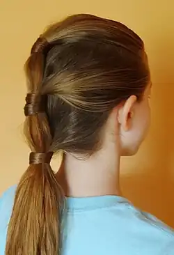 Sectioned ponytail